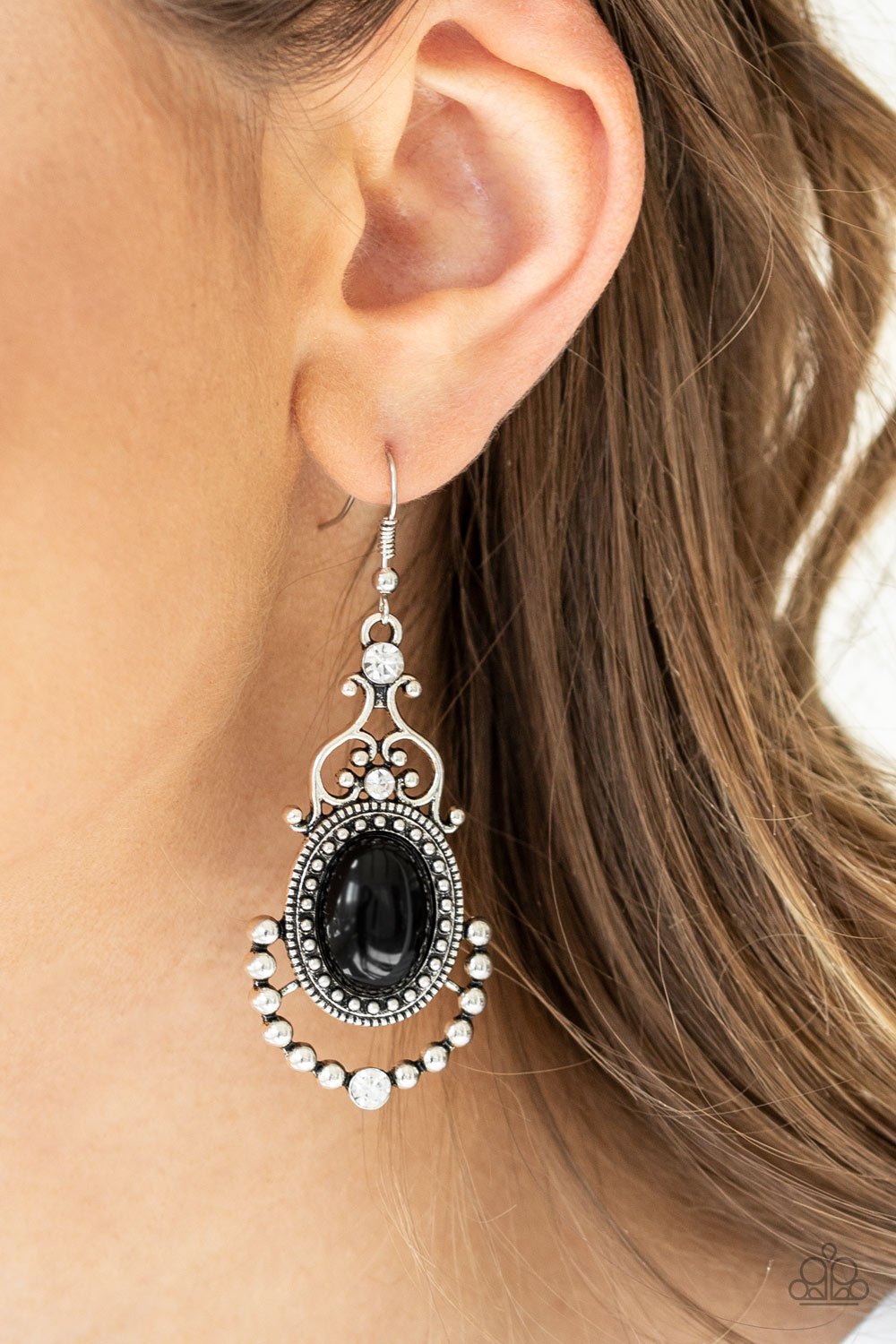 Paparazzi's Cameo and Juliet - Black earrings