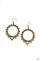 Load image into Gallery viewer, Paparazzi&#39;s Casually Capricious - Brass hoop earrings
