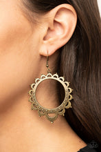 Load image into Gallery viewer, Paparazzi&#39;s Casually Capricious - Brass hoop earrings
