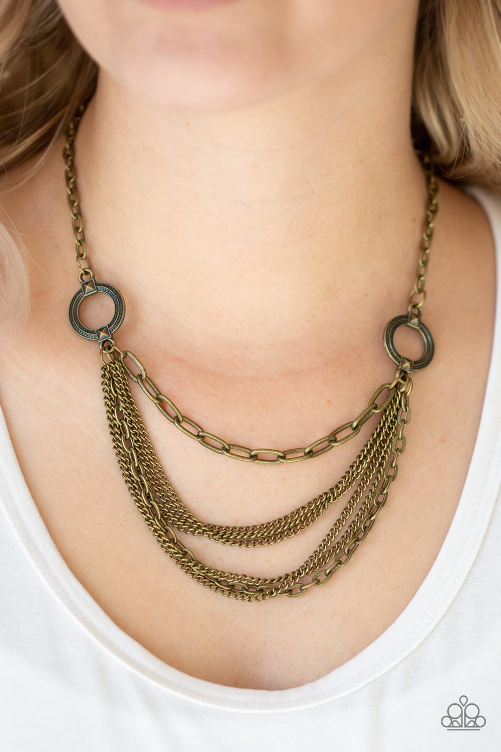 Paparazzi's CHAINS of Command - Brass necklace