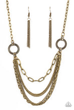 Load image into Gallery viewer, Paparazzi&#39;s CHAINS of Command - Brass necklace
