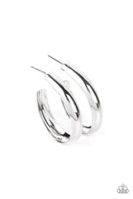 Load image into Gallery viewer, Paparazzi&#39;s Champion Curves - Silver hoop earrings
