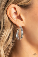 Load image into Gallery viewer, Paparazzi&#39;s Champion Curves - Silver hoop earrings
