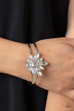 Load image into Gallery viewer, Paparazzi&#39;s Chic Corsage - White Iridescent bracelet
