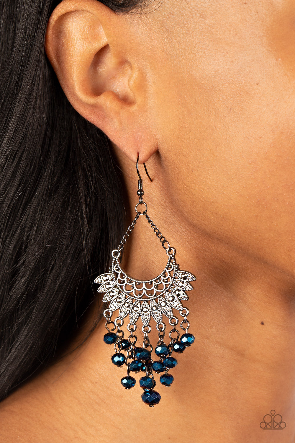 Paparazzi's Chromatic Cascade - Blue earrings