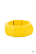 Load image into Gallery viewer, Paparazzi&#39;s Coconut Cove - Yellow Wood bracelet
