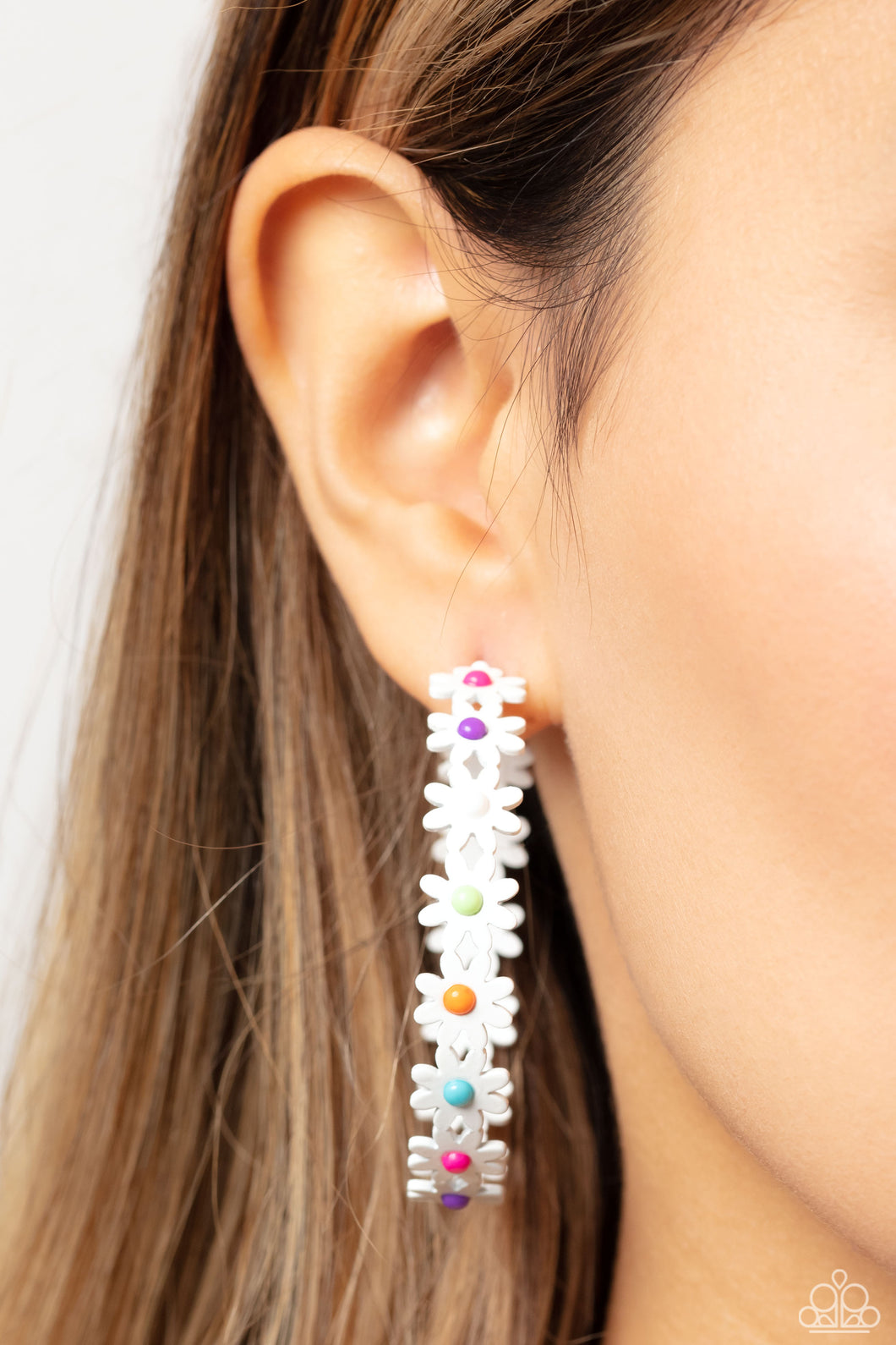 Paparazzi's Daisy Disposition - Multi hoop earrings