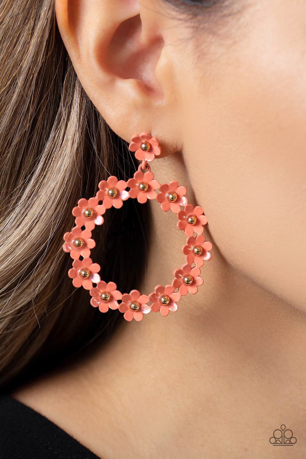 Paparazzi's Daisy Meadows - Orange earrings