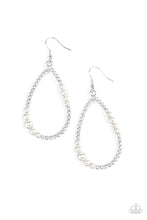 Load image into Gallery viewer, Paparazzi&#39;s Say No More! - White Pearl hoop earrings
