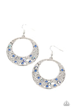 Load image into Gallery viewer, Paparazzi&#39;s Enchanted Effervescence - Blue &amp; Iridescent hoop earrings
