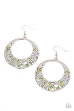 Load image into Gallery viewer, Paparazzi&#39;s Enchanted Effervescence - Green &amp; Iridescent hoop earrings
