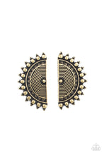 Load image into Gallery viewer, Paparazzi&#39;s Fiercely Fanned Out - Brass post earrings
