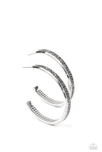 Load image into Gallery viewer, Paparazzi&#39;s Flash Freeze - Silver hoop earrings
