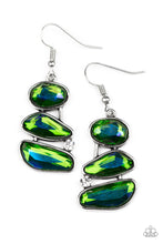 Load image into Gallery viewer, Paparazzi&#39;s Gem Galaxy - Green earrings
