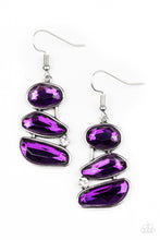 Load image into Gallery viewer, Paparazzi&#39;s Gem Galaxy - Purple earrings
