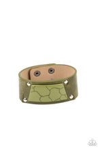 Load image into Gallery viewer, Paparazzi&#39;s Geo Glamper - Green Acrylic Bracelet
