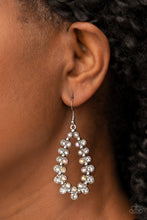 Load image into Gallery viewer, Paparazzi&#39;s It&#39;s About to GLOW Down - White Iridescent earrings
