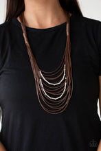 Load image into Gallery viewer, Paparazzi&#39;s Nice CORD-ination - Brown Urban necklace
