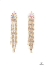 Load image into Gallery viewer, Paparazzi&#39;s Overnight Sensation - Gold Iridescent earrings
