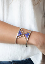 Load image into Gallery viewer, Paparazzi&#39;s Pyramid Palace - Blue Acrylic bracelet
