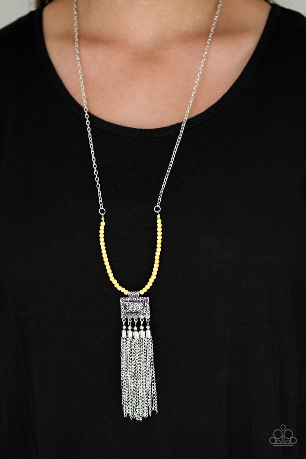 Paparazzi's Mayan Masquerade - Yellow necklace