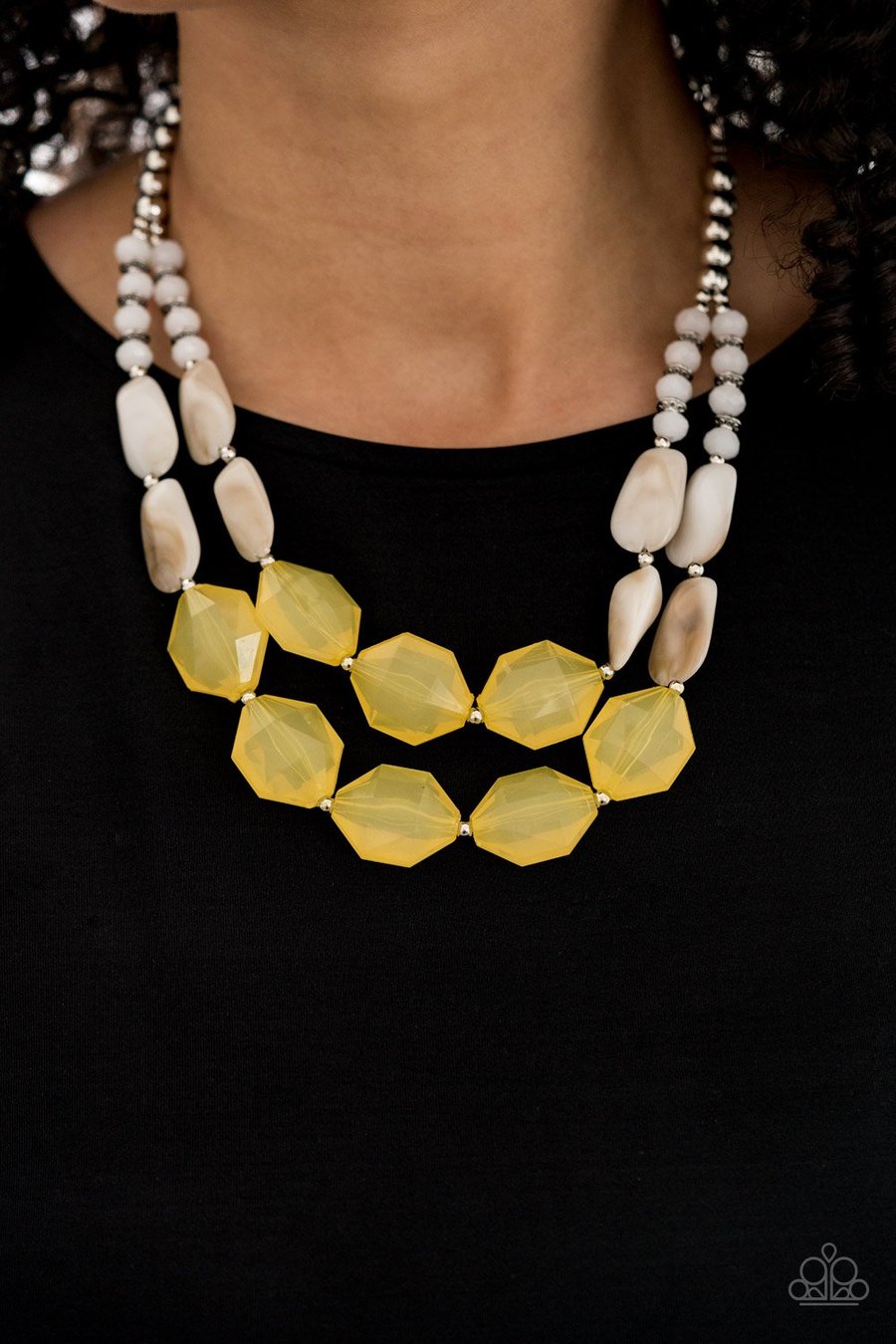 Paparazzi's Seacoast Sunset - Yellow necklace