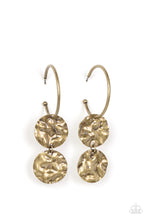 Load image into Gallery viewer, Paparazzi&#39;s Sending Shock Waves - Brass earrings
