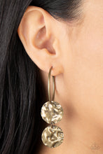 Load image into Gallery viewer, Paparazzi&#39;s Sending Shock Waves - Brass earrings
