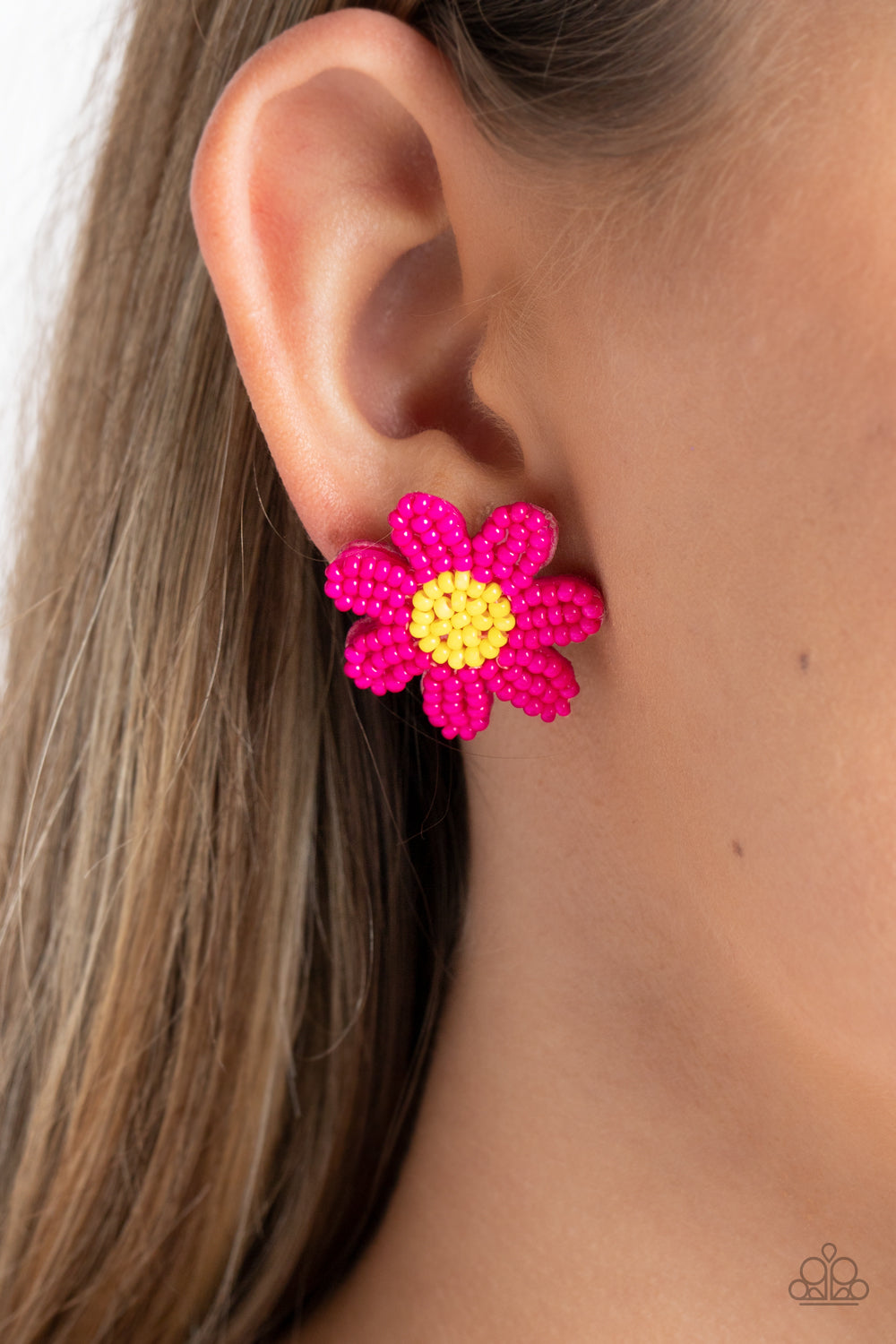 Paparazzi's Sensational Seeds - Pink Seed Bead post earrings