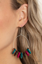 Load image into Gallery viewer, Paparazzi&#39;s Surf Camp - Multi Wood hoop earrings
