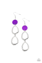 Load image into Gallery viewer, Paparazzi&#39;s Surfside Shimmer - Purple Acrylic earrings
