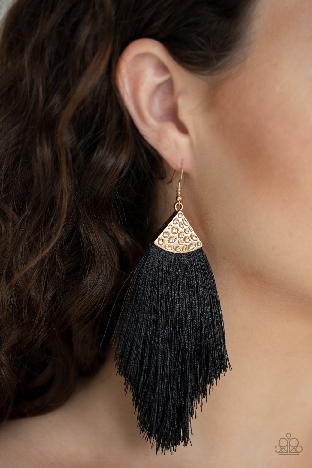 Paparazzi's Tassel Tempo - Gold earrings