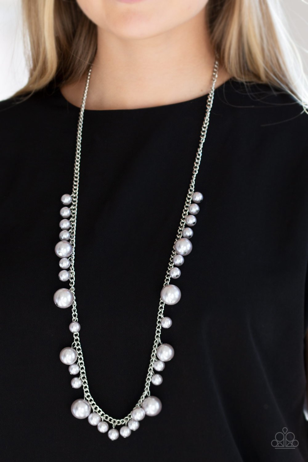 Paparazzi's There's Always Room At The Top - Silver Pearl necklace