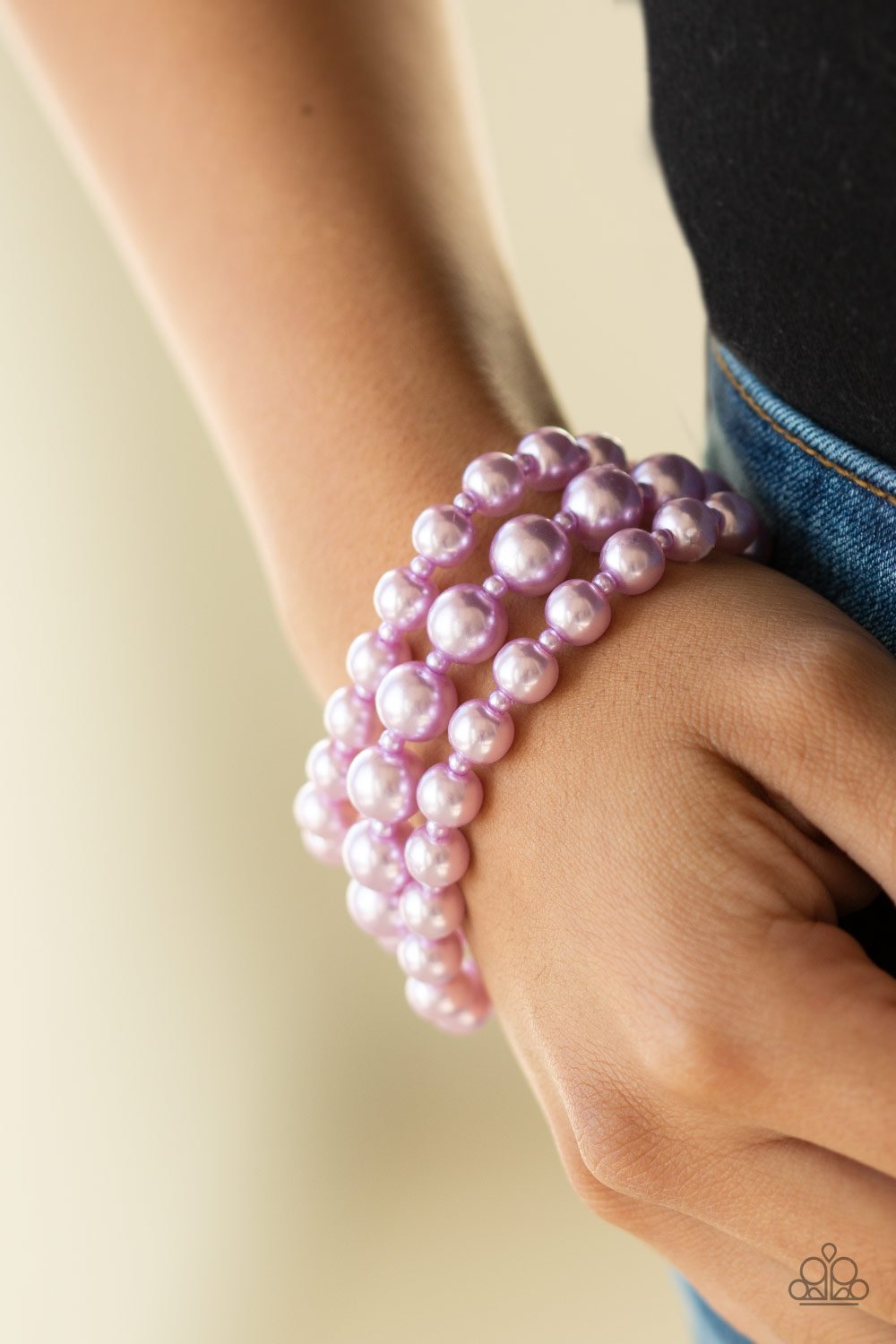 Paparazzi's Total PEARL-fection - Purple bracelet