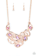 Load image into Gallery viewer, Paparazzi&#39;s Warp Speed - Rose Gold necklace (Life of the Party)
