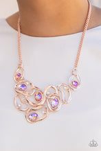 Load image into Gallery viewer, Paparazzi&#39;s Warp Speed - Rose Gold necklace (Life of the Party)
