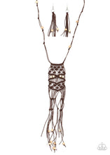 Load image into Gallery viewer, Paparazzi&#39;s Macrame Majesty - Brown Urban necklace
