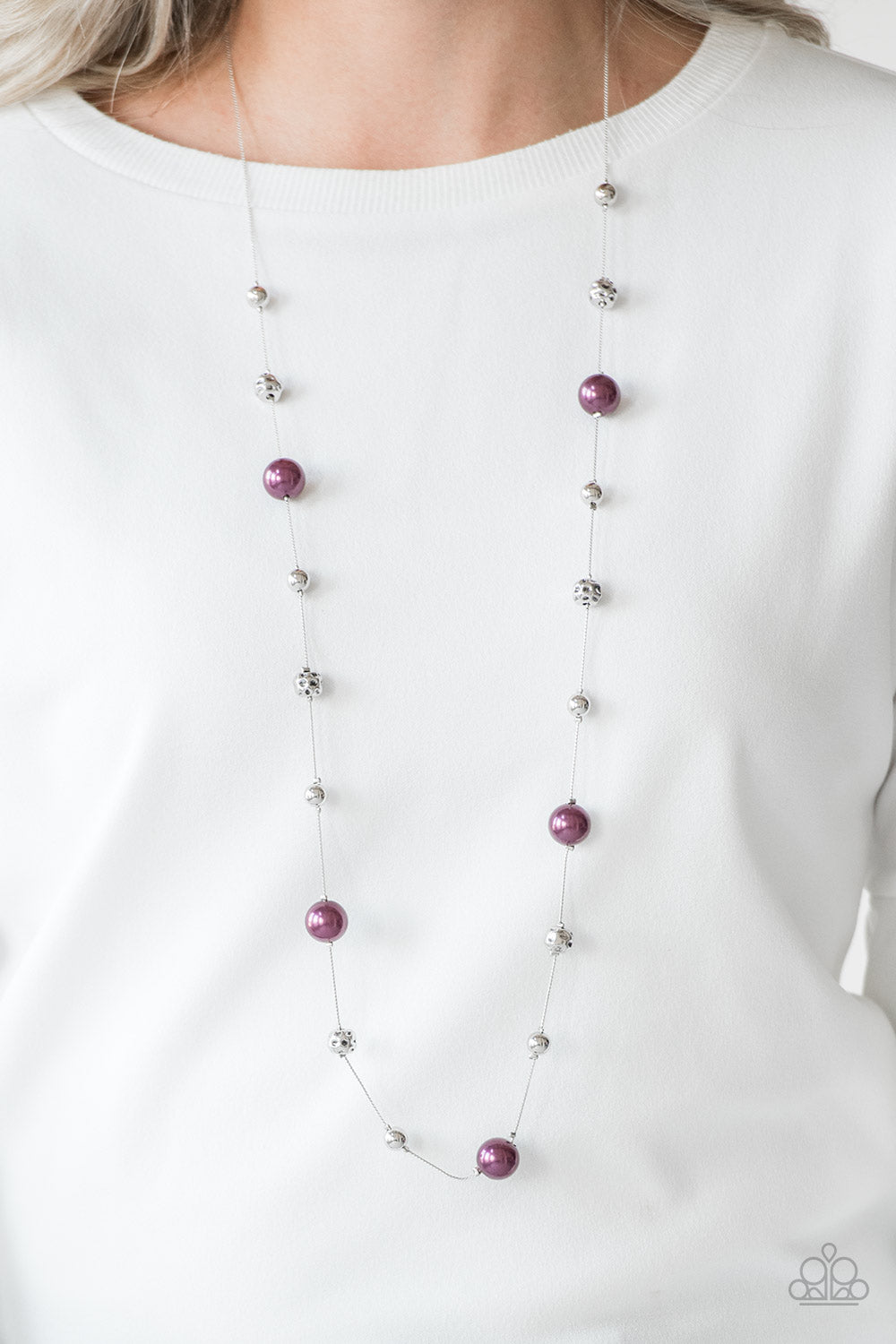 Paparazzi's Eloquently Eloquent - Purple Pearl necklace