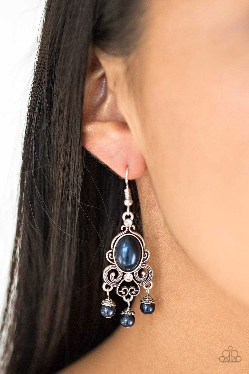 Paparazzi's I Better Get GLOWING - Blue Pearl earrings