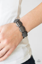 Load image into Gallery viewer, Paparazzi&#39;s Metallic Spotlight - Black bracelet
