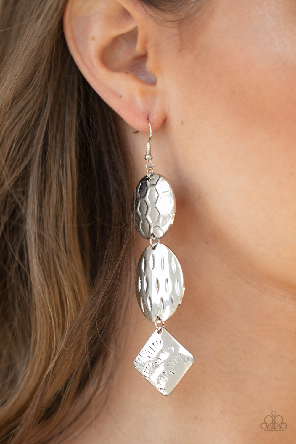 Paparazzi's Mixed Move - Silver earrings