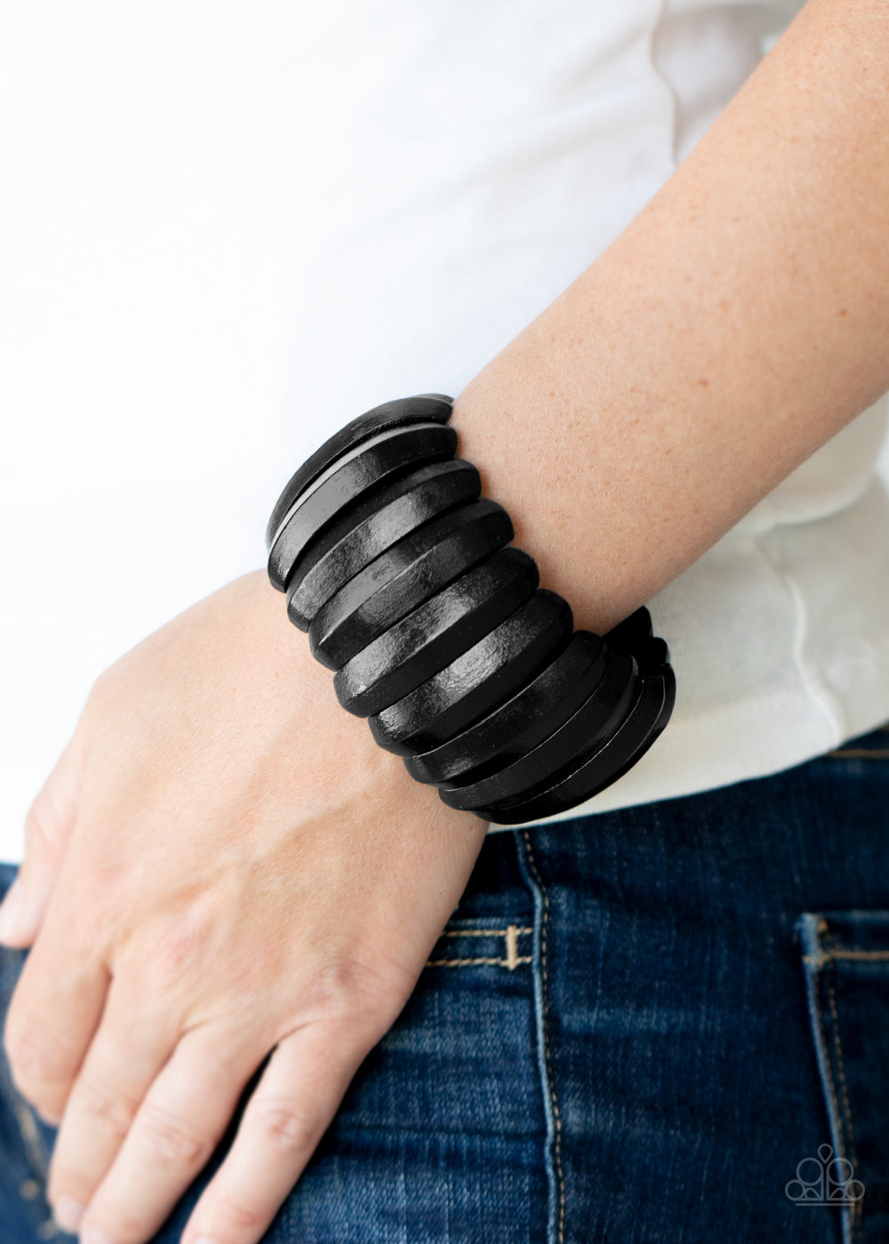 Paparazzi's Colorfully Congo - Black Wood bracelet