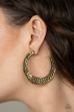 Load image into Gallery viewer, Paparazzi&#39;s The Hoop Up - Brass Hoop earrings
