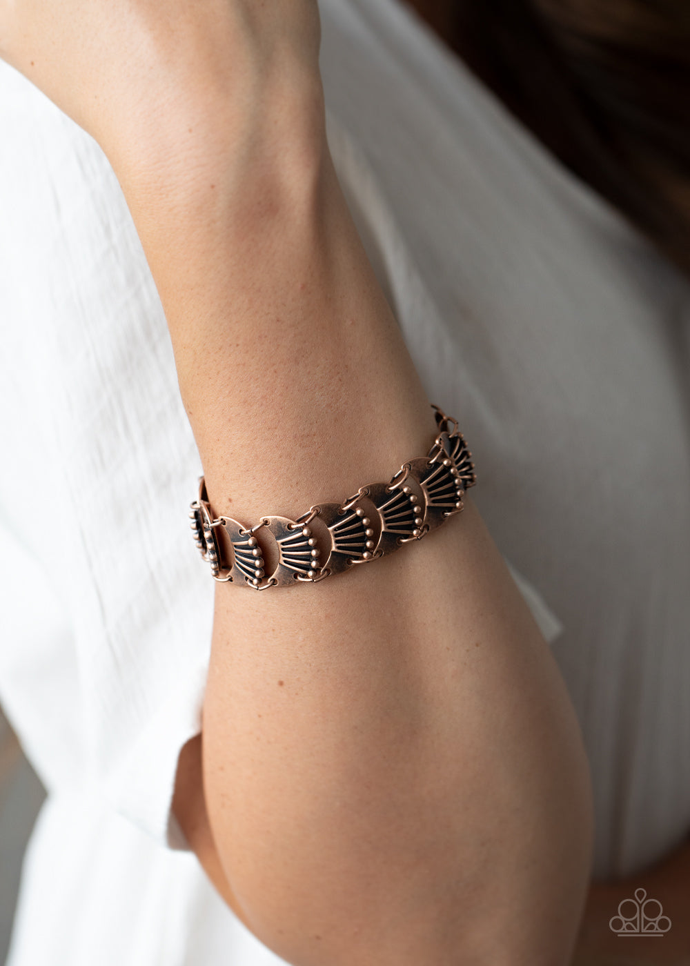 Paparazzi's Moonlit Mesa - Copper bracelet