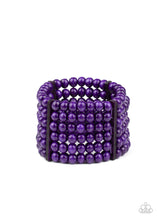 Load image into Gallery viewer, Paparazzi&#39;s Diving In Maldives Purple Wood bracelet
