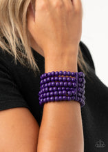 Load image into Gallery viewer, Paparazzi&#39;s Diving In Maldives Purple Wood bracelet
