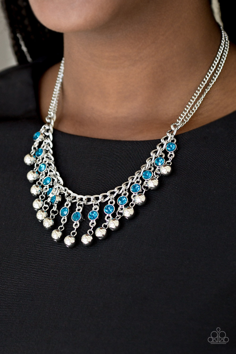 Paparazzi's Pageant Queen - Blue necklace