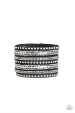 Load image into Gallery viewer, Paparazzi&#39;s All Hustle and Hairspray - Black Urban bracelet
