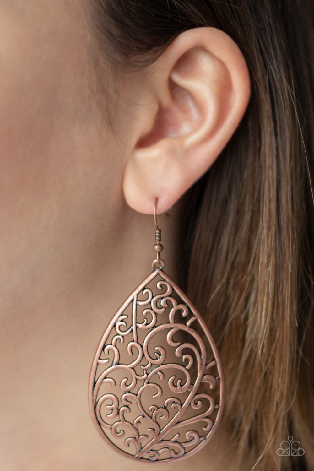 Paparazzi's Grapevine Grandeur - Copper earrings