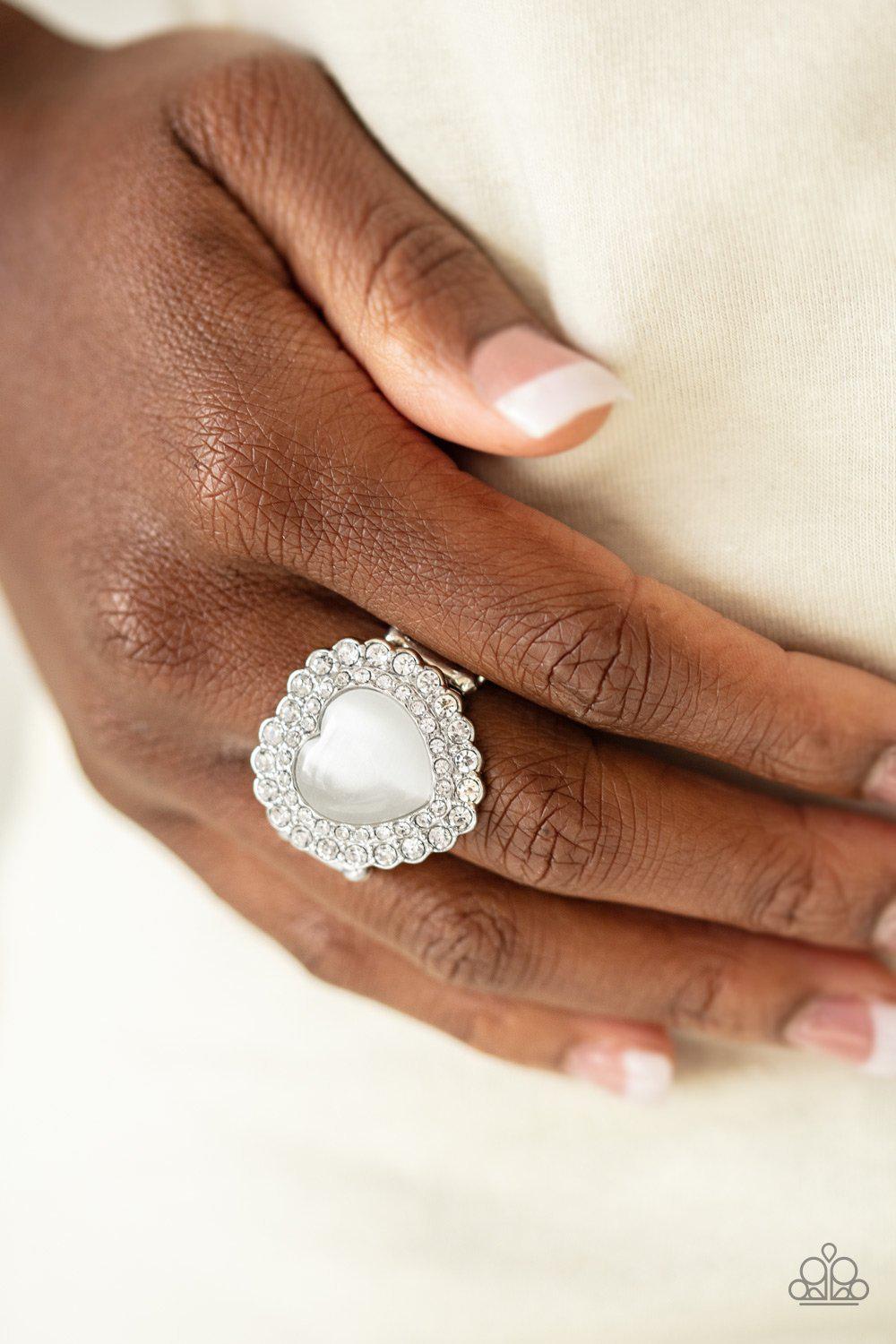 Paparazzi's Lovely Luster - White ring